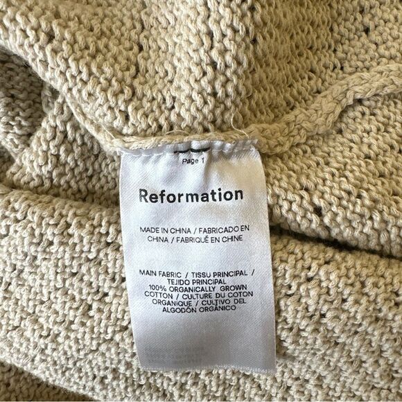 REFORMATION April V-Neck Contrast Organic Cotton Top - Picture 9 of 14